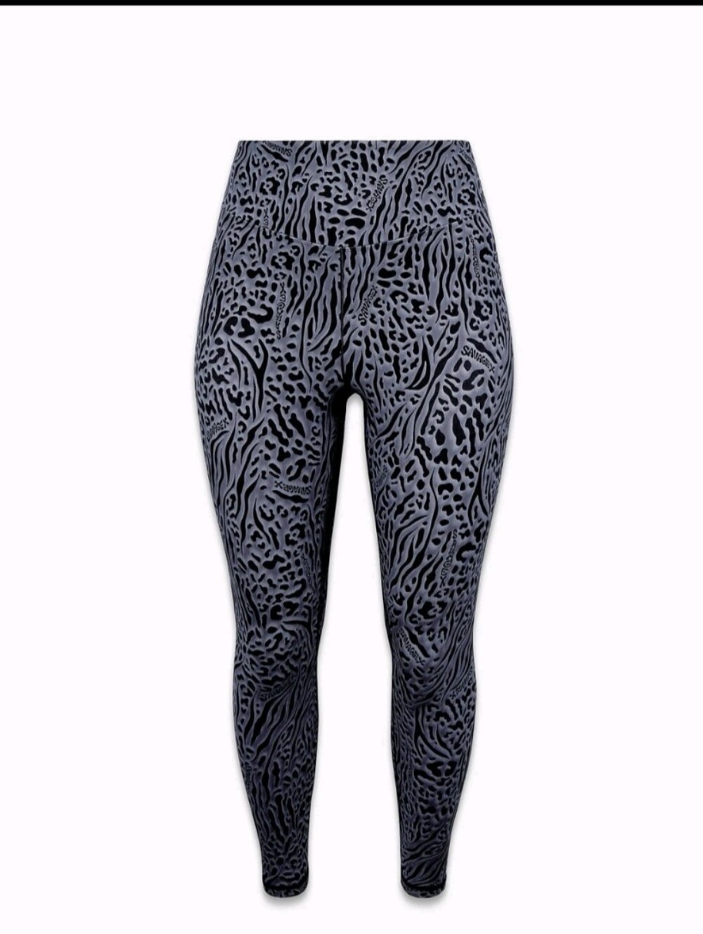Savage X Fenty Locked Lifted Leggings Sz.2XL High Waisted Gray Animal Workout